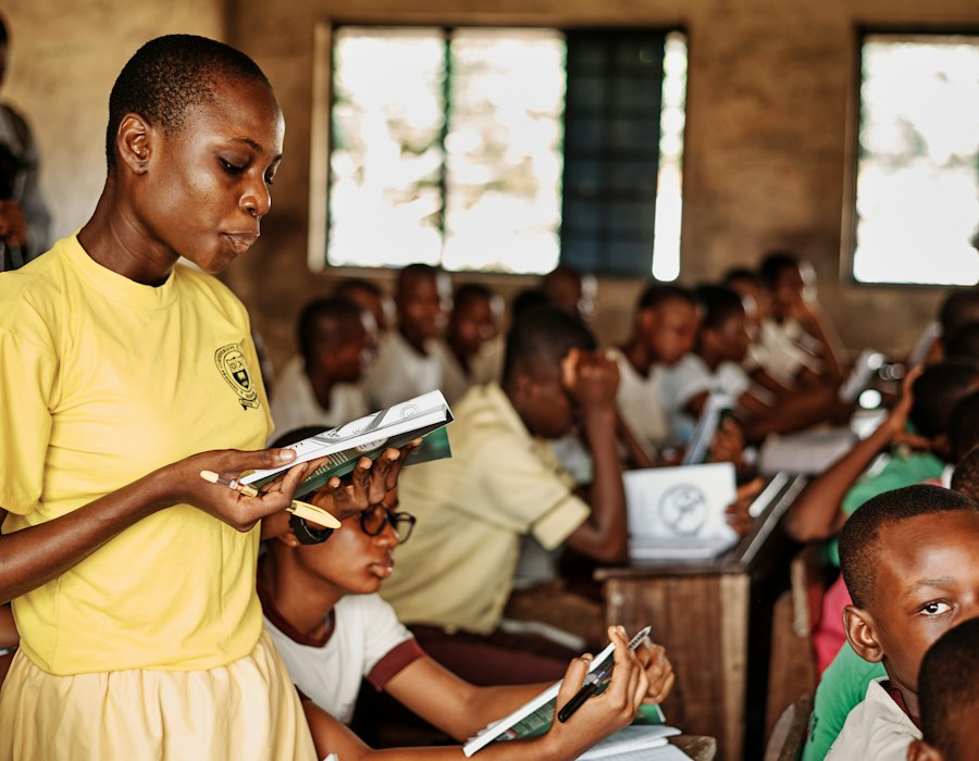Students in a classroom